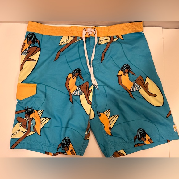 Andy David * Billabong Collaboration Board Shorts Size 38 - Picture 1 of 8